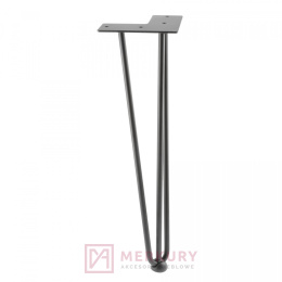 Noga stołowa ARTO loft gtv 3 pręty ze stopką, czarny mat, 406mm, GTV, sklep internetowy Merkury Akcesoria Meblowe