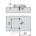 Prowadnik krzyżakowy z regulacją mimośrodową BLUM 173H7130, 3mm SKLEP INTERNETOWY MERKURY AKCESORIA MEBLOWE