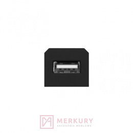 Kostka z gniazdem USB do gniazda meblowego GM-9011, czarny SKLEP INTERNETOWY MERKURY AKCESORIA MEBLOWE MARIUSZ ADAMCZYK