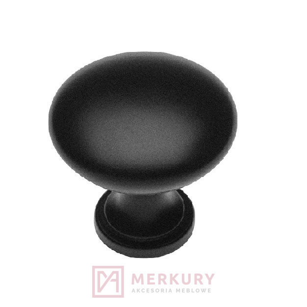 Gałka meblowa TERNI, czarny mat, fi 30mm