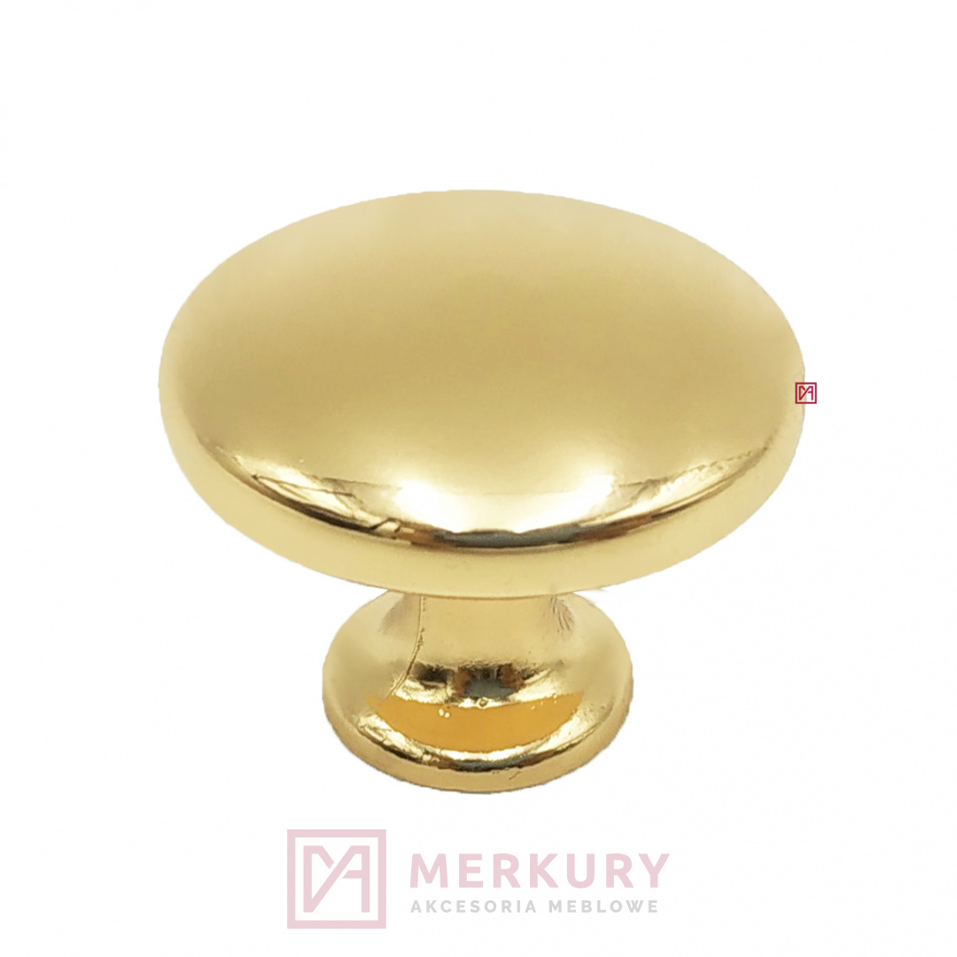 Gałka meblowa GG17, złoty połysk, fi 30mm
