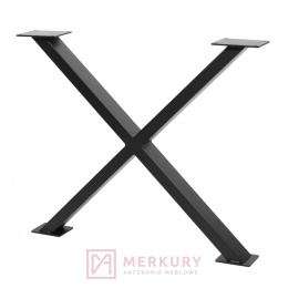 Noga stołowa INDUSTRIA "X" krzyżak, 710x820mm, profil 80x40mm, czarny