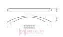 Uchwyt meblowy DP81 chrom połysk 128mm MERKURY Akcesoria Meblowe