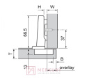 Zawias meblowy nakładany BLUM 71B3590 BLUMOTION Clip-T 110°, puszka INSERTA SKLEP INTERNETOWY MERKURY AKCESORIA MEBLOWE