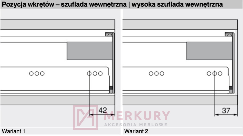 Prowadnica TANDEMBOX ANTARO BLUM 578.5501M Tip-on BLUMOTION, 550mm, 30kg SKLEP INTERNETOWY MERKURY AKCESORIA MEBLOWE