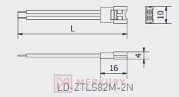 Złączka XC11 do taśm LED 8mm LD-ZTLS82M-2N, kabel zasilający 2m