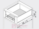 Boki szuflady LEGRABOX BLUM 770C5502S, wys."C", antracyt, 550mm SKLEP INTERNETOWY MERKURY AKCESORIA MEBLOWE