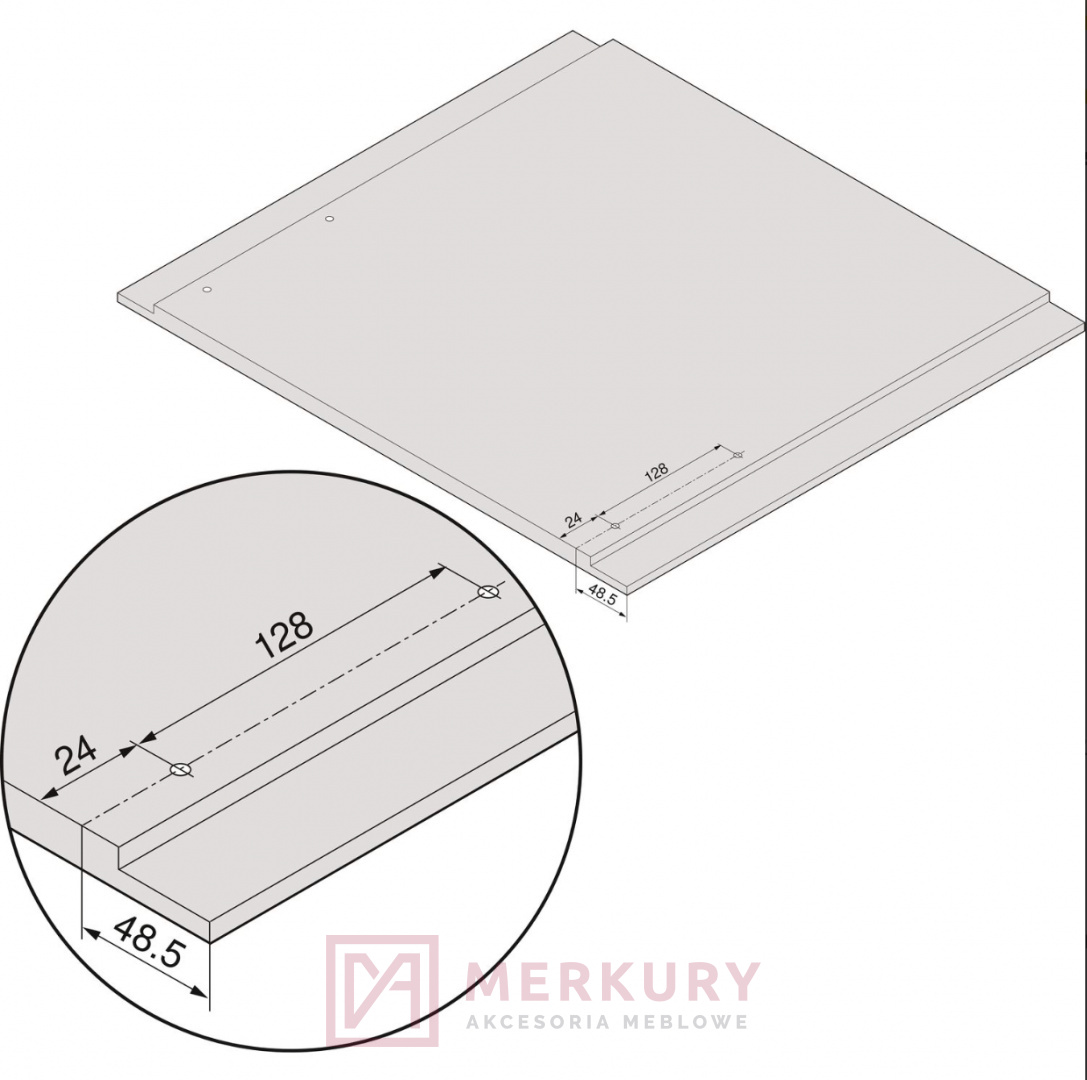 Boki szuflady LEGRABOX BLUM 770C5502S, wys."C", biały, 550mm SKLEP INTERNETOWY MERKURY AKCESORIA MEBLOWE