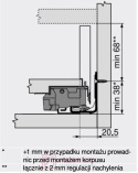 Prowadnica LEGRABOX z BLUMOTION BLUM 750.2701S, 270mm, 40kg SKLEP INTERNETOWY MERKURY AKCESORIA MEBLOWE