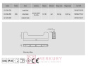 Klip LED do półek szklanych 8mm LD-3SKL-CB, 3 diody LED 3528, ciepły biały