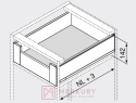 Boki szuflady LEGRABOX BLUM 770K5002S, wys."K", antracyt, 500mm SKLEP INTERNETOWY MERKURY AKCESORIA MEBLOWE