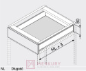 Boki szuflady LEGRABOX BLUM 770N5502S, wys."N", biały, 550mm SKLEP INTERNETOWY MERKURY AKCESORIA MEBLOWE