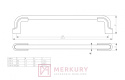 Uchwyt meblowy HERMES C-6515, czarny mat/chrom połysk, 160mm SKLEP INTERNETOWY MERKURY AKCESORIA MEBLOWE