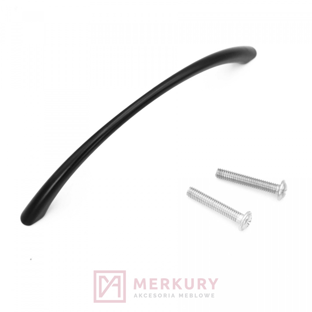 Uchwyt meblowy AM02, czarny mat, 128mm