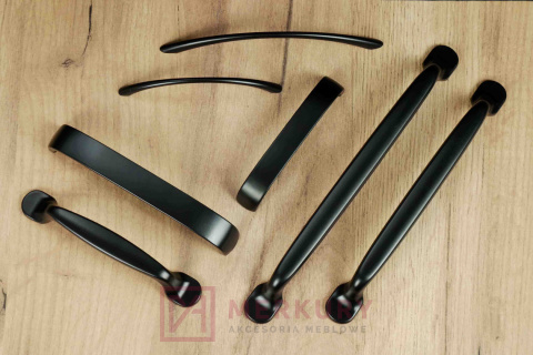 Uchwyt meblowy AM69, czarny mat, 128mm