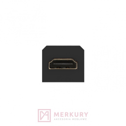 Kostka z gniazdem HDMI do gniazda meblowego GM-9011, czarny
