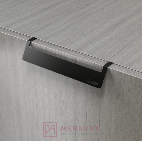 C-6195 Uchwyt krawędziowy PRATO, P59 czarny mat, NOMET, sklep internetowy MERKURY Akcesoria Meblowe Mariusz Adamczyk