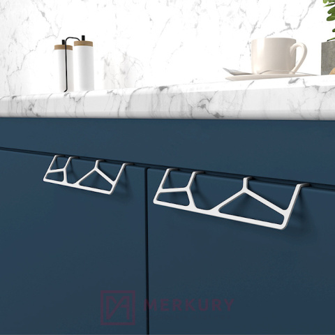 Uchwyt krawędziowy PRATO asymetryczny, czarny mat, NOMET, sklep internetowy MERKURY Akcesoria Meblowe Mariusz Adamczyk