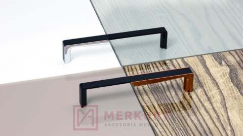 C-5459 Uchwyt meblowy TWIX, P60 biały połysk/ P59 czarny połysk, sklep internetowy MERKURY Akcesoria Meblowe Mariusz Adamczyk