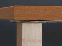 Noga stołowa kwadratowa 60x60, aluminium mat, H-1100mm