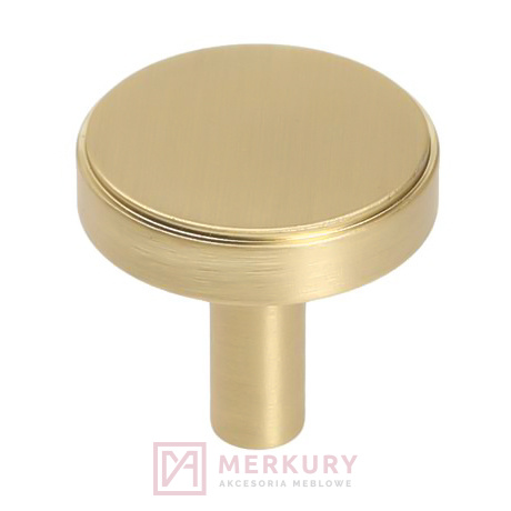 Gałka meblowa GU18, złoty szczotkowany, fi 30mm