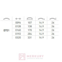 Uchwyt meblowy DC D721 biały połysk MERKURY Akcesoria Meblowe