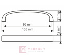 Uchwyt meblowy GAMET UN45 aluminium mat 96mm MERKURY Akcesoria Meblowe