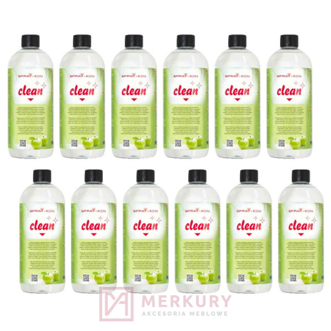 Spray-Kon CLEAN środek zmywający Jabłkowy 1L - 12 sztuk MERKURY Akcesoria Meblowe