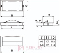 Uchwyt meblowy wpuszczany MD15 chrom połysk 96mm MERKURY Akcesoria Meblowe