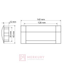 Uchwyt meblowy UA08 aluminium mat chrom połysk 128mm MERKURY Akcesoria Meblowe