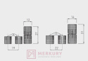 Zamek meblowy cylindryczny Merkury Akcesoria Meblowe