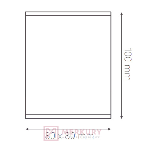 Nóżka kwadratowa 80x80 chrom połysk H-100mm MERKURY Akcesoria Meblowe