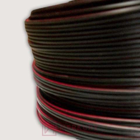 Przewód PRZ-PGYP/ TLYp 2x0,22mm czarny z czerwonym paskiem MERKURY Akcesoria Meblowe