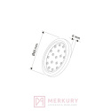 Oprawa meblowa LED ORBIT 1,5W neutralny biały aluminium mat MERKURY Akcesoria Meblowe