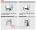 Boki szuflady MERIVOBOX BLUM 470M5502S wys."M" szary 550mm MERKURY Akcesoria Meblowe