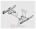 TIP-ON BLUMOTION do MERIVOBOX BLUM L3 T60H4540, 15-40kg, NL=350-600mm ciemnoszary MERKURY Akcesoria Meblowe