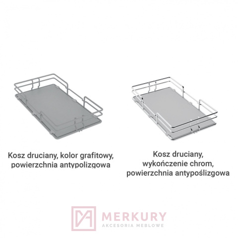Kosz Cargo Maxi FGV 5-poziomowy biały/chrom połysk 400mm H-1700-1900mm MERKURY Akcesoria Meblowe