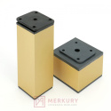Nóżka meblowa kwadratowa złota 60x60 H-100mm MERKURY Akcesoria Meblowe