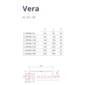 Uchwyt krawędziowy NOMET VERA C-4909A aluminium mat 256/288mm MERKURY Akcesoria Meblowe