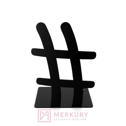 Podpórka pod półkę HASHTAG CUBE czarny mat 160x110mm MERKURY Akcesoria Meblowe