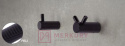 Wieszak meblowy podwójny czarny mat 2463-PB12 MERKURY Akcesoria Meblowe