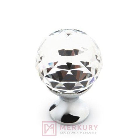 Gałka meblowa kryształ crystal PALACE CRPA GTV z kryształem CD7175 MERKURY Akcesoria Meblowe
