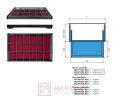 System podziału szuflady do garderoby 16239.002.001 grafit L-800mm MERKURY Akcesoria Meblowe