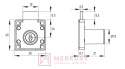 Zamek kwadratowy meblowy X-850 niklowany 14.01.056-0 19x22mm MERKURY Akcesoria Meblowe