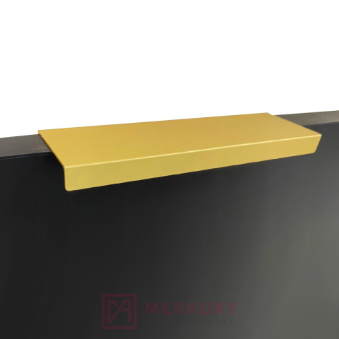 Uchwyt meblowy krawędziowy U9 złoty mat 250mm MERKURY Akcesoria Meblowe