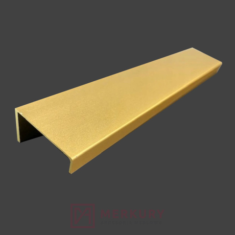 Uchwyt meblowy krawędziowy U9 złoty mat 250mm MERKURY Akcesoria Meblowe