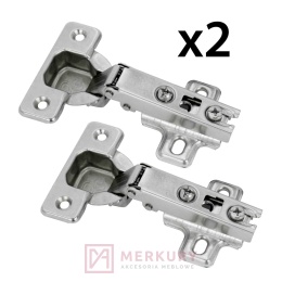 2x Zawias meblowy prosty nakładany EA35SO110FO fi 35mm MERKURY Akcesoria Meblowe