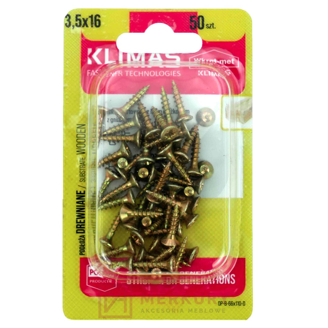 Wkręty do drewna hartowane 3,5x16 BWK, blister, 50szt