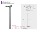 Noga stołowa regulowana fi 60mm H-820mm aluminium mat MERKURY Akcesoria Meblowe