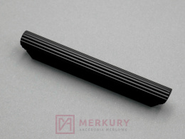 Uchwyt meblowy prążkowany EMMA czarny mat 96mm MERKURY Akcesoria Meblowe